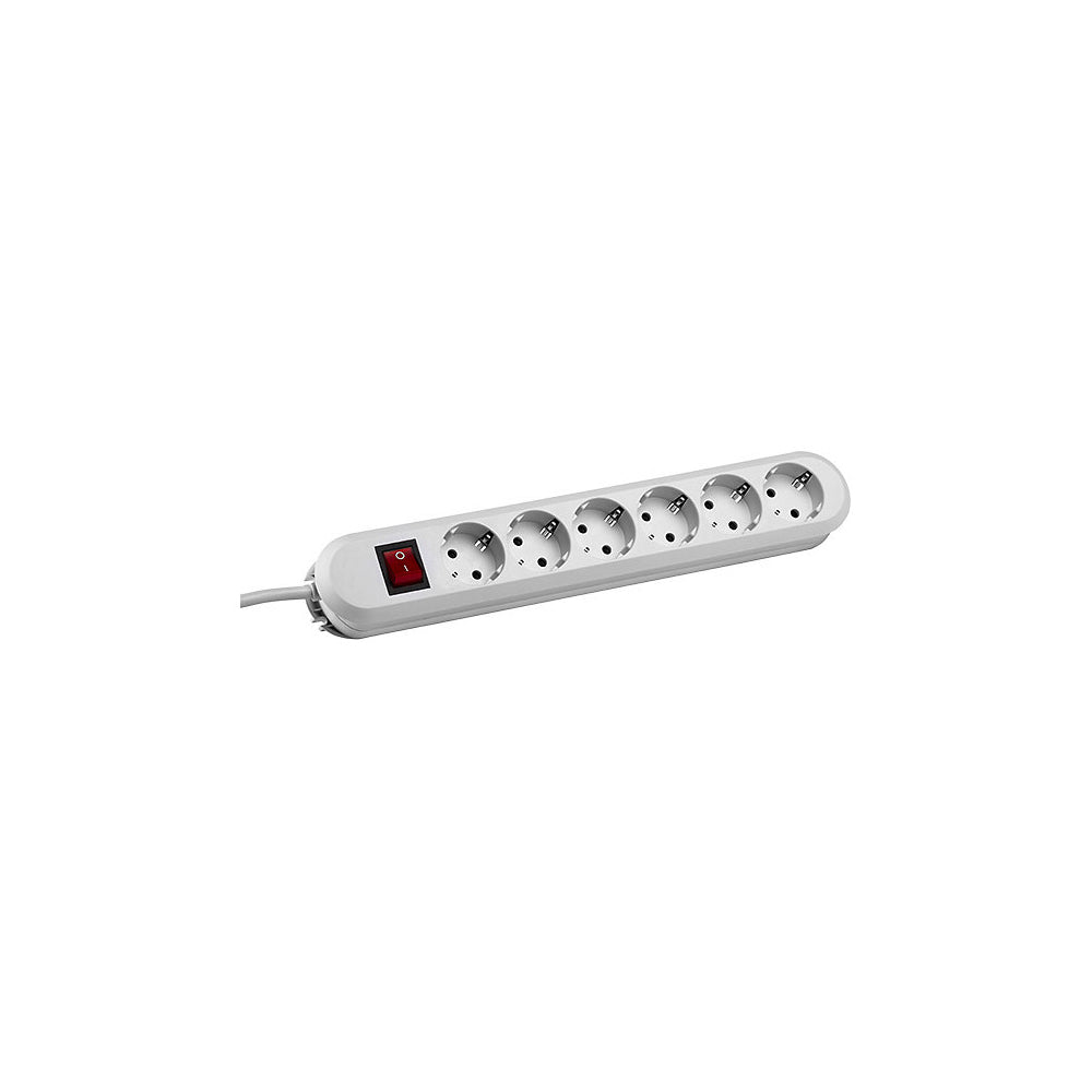 Bachmann SMART 6-fach Steckdosenleiste weiß 5m Kabel mit Schalter