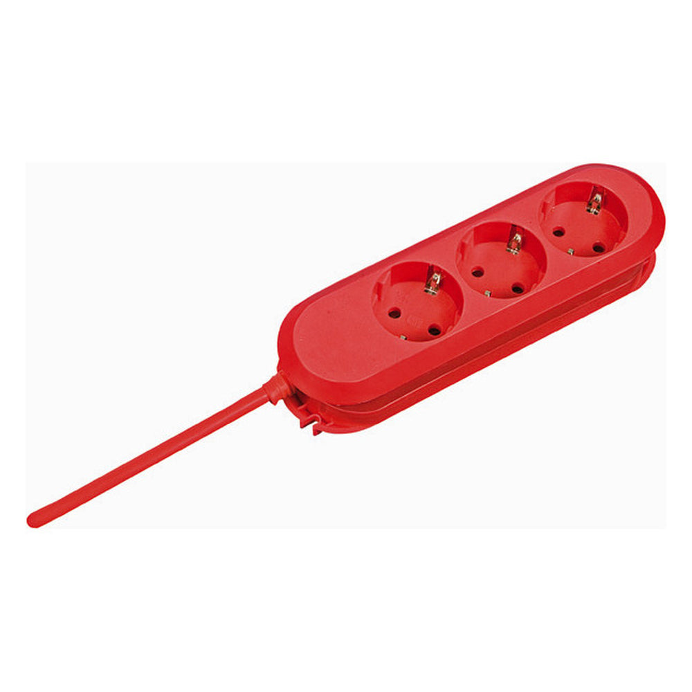 Bachmann SMART Tischsteckdose 3-fach - 3m Kabel - Rot & Braun