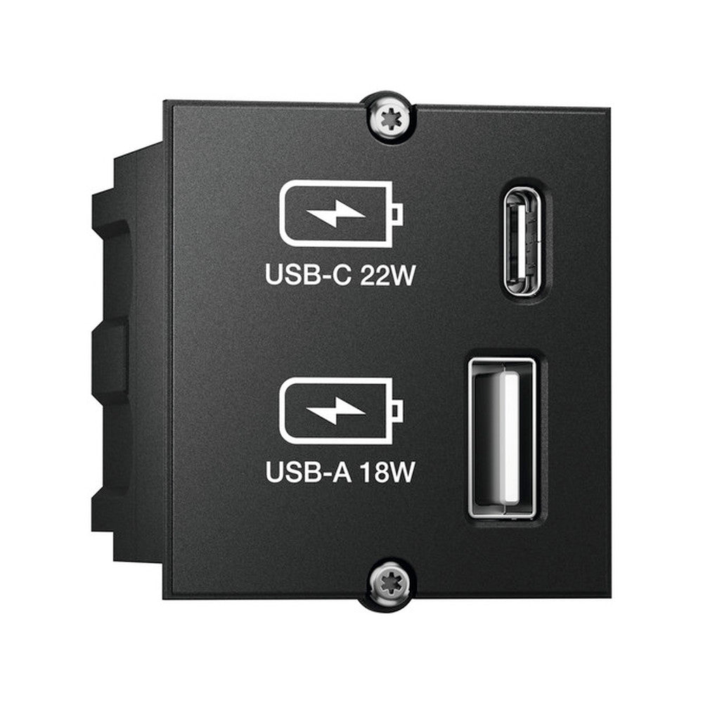 Bachmann Custom Modul – USB-A/C Doppel-Ladegerät (22W) mit Schnellladefunktion - 917.227