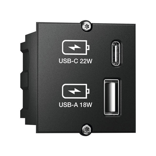 Bachmann Custom Modul – USB-A/C Doppel-Ladegerät (22W) mit Schnellladefunktion - 917.227